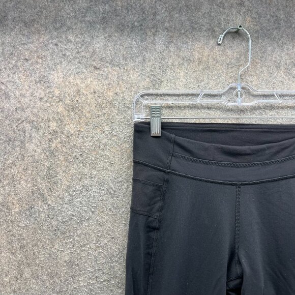 Lululemon Leggings Women 8 Black Gather and Crow Crop Ruched Hem Yoga Pants - Picture 6 of 9